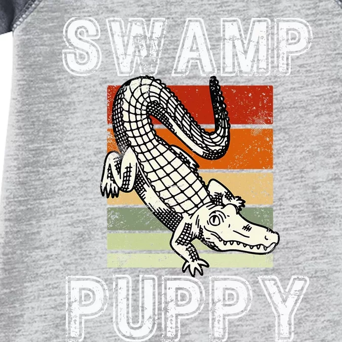 Swamp Puppy Cute Funny Sarcastic Alligator Crocodile Infant Baby Jersey Bodysuit