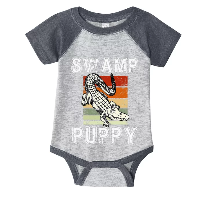 Swamp Puppy Cute Funny Sarcastic Alligator Crocodile Infant Baby Jersey Bodysuit