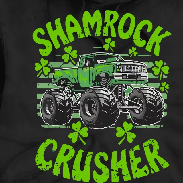 St Patricks Crusher For Monster Truck St Patricks Day Tie Dye Hoodie