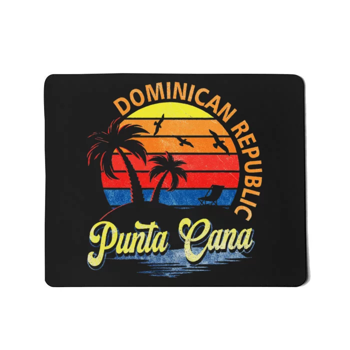 Sunset Punta Cana Beach Souvenir Dominican Republic Retro Mousepad