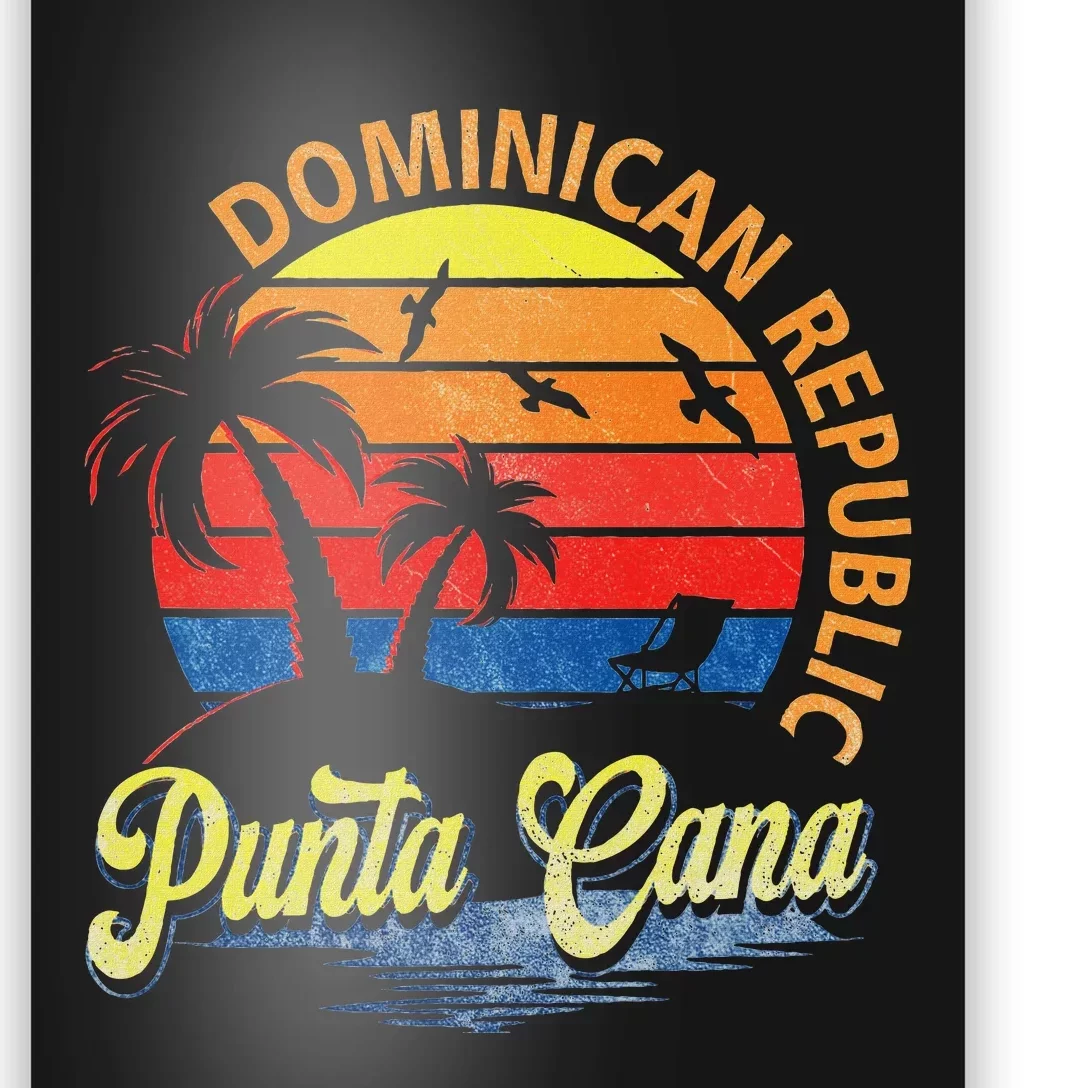 Sunset Punta Cana Beach Souvenir Dominican Republic Retro Poster