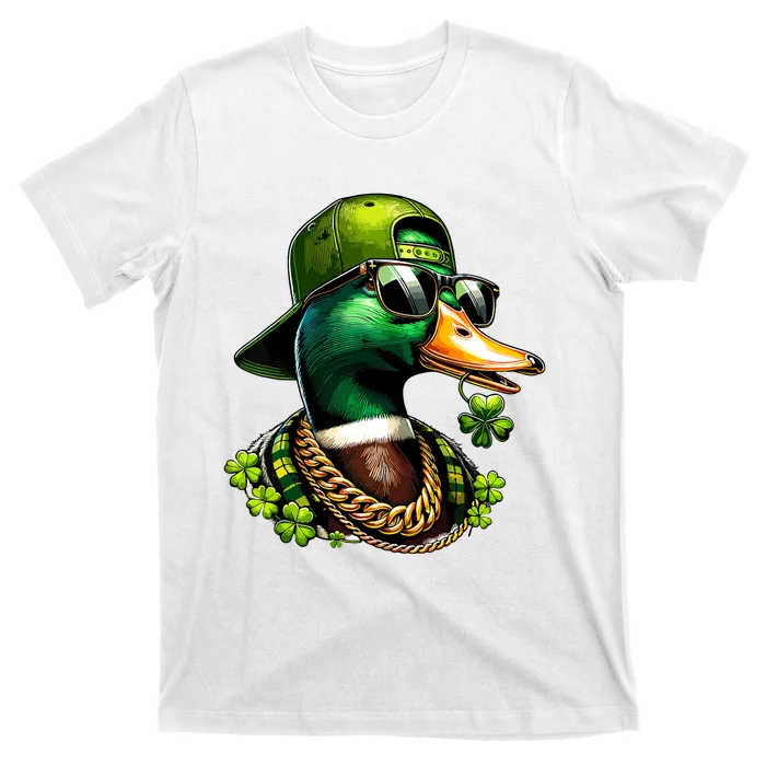 Saint Patricks Call Me Lucky Mallard Duck St Patricks Day T-Shirt