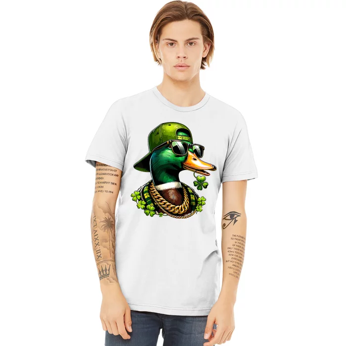 Saint Patricks Call Me Lucky Mallard Duck St Patricks Day Premium T-Shirt