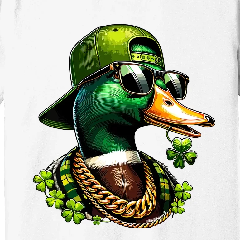 Saint Patricks Call Me Lucky Mallard Duck St Patricks Day Premium T-Shirt