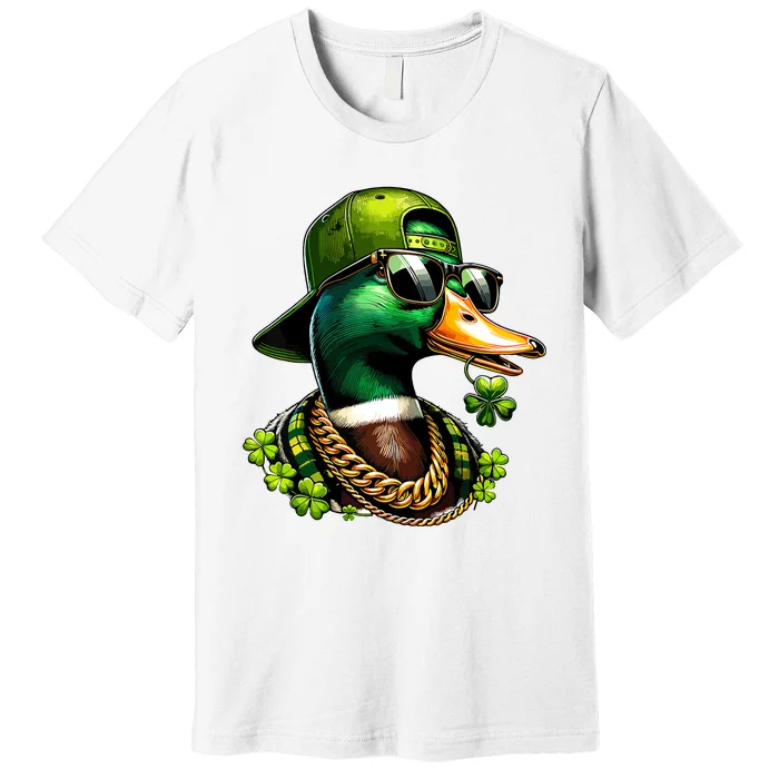 Saint Patricks Call Me Lucky Mallard Duck St Patricks Day Premium T-Shirt