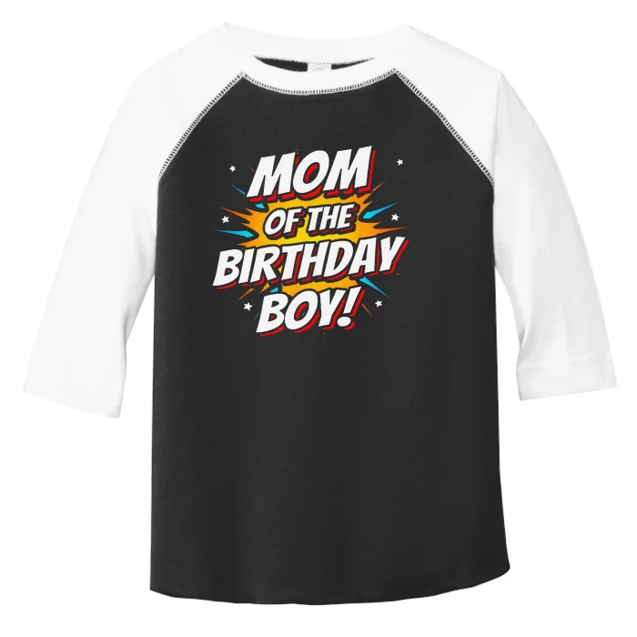 Superhero Party Comics Birthday Mom Of Birthday Boy Toddler Fine Jersey T-Shirt