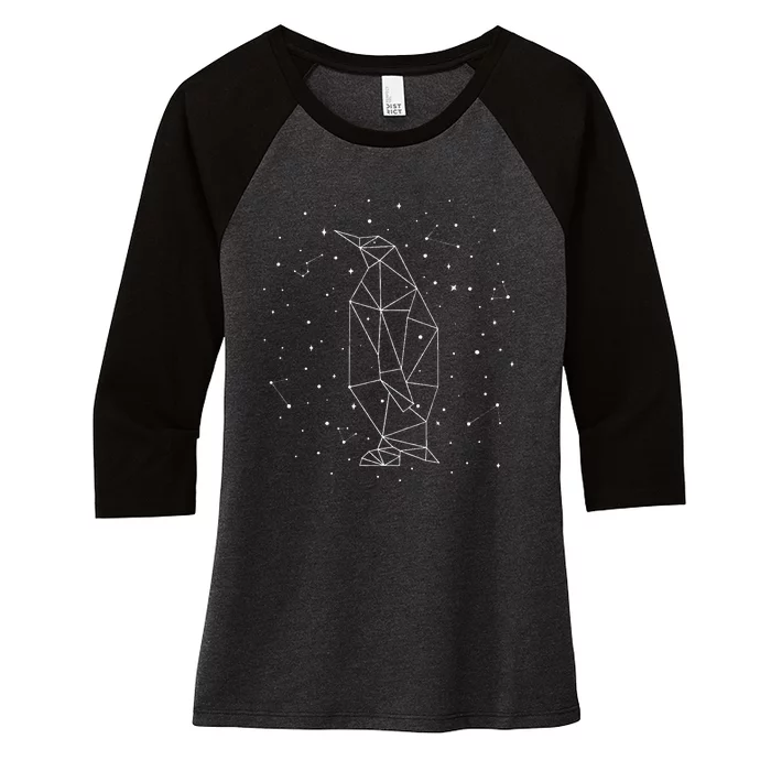 Sternbild Penguin Constellation Emperor Sea Bird Penguin Women's Tri-Blend 3/4-Sleeve Raglan Shirt