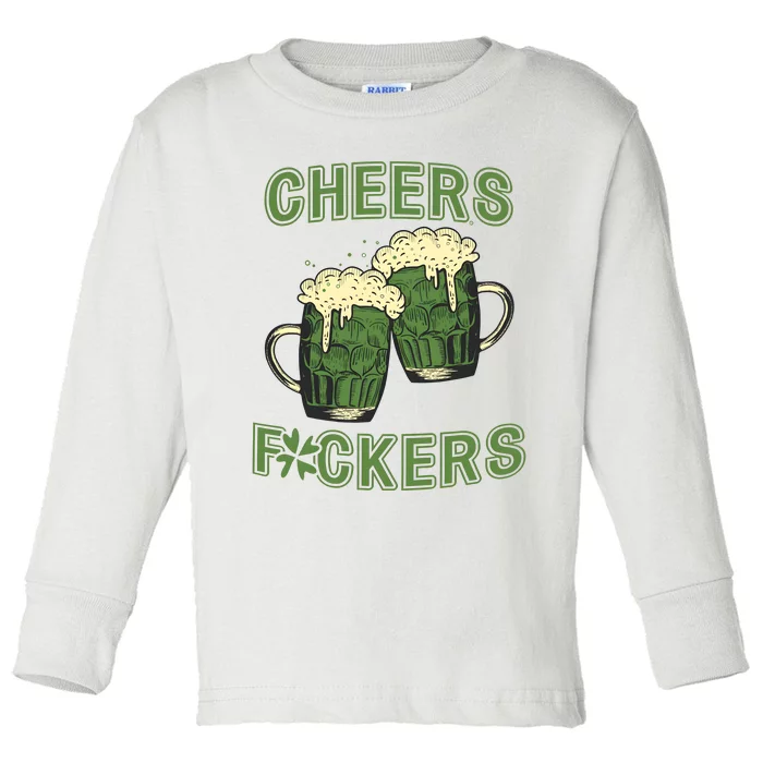 St Patricks Cheers Day Drinking Beer Toddler Long Sleeve Shirt