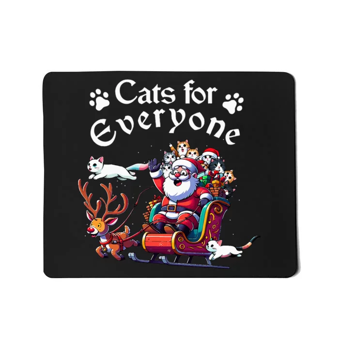 Santa's Purring Crew Cat Lovers Christmas Delight Mousepad