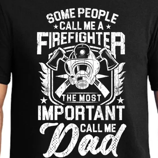 Some People Call Me Firefighter Funny Fire Truck Graphic Cool Gift Pajama Set