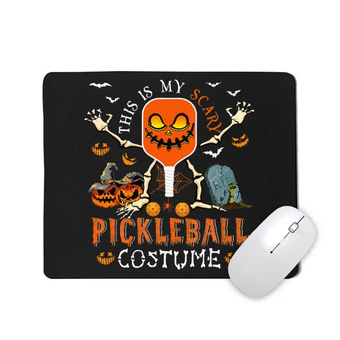 Scary Pickleball Costume: Halloween Skeleton Lover Mousepad