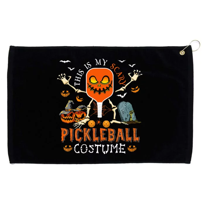 Scary Pickleball Costume: Halloween Skeleton Lover Grommeted Golf Towel