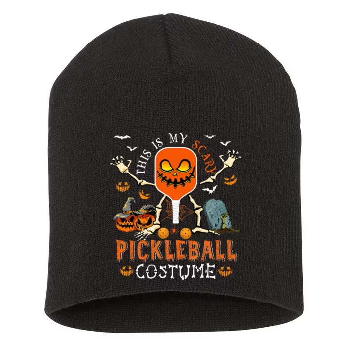 Scary Pickleball Costume: Halloween Skeleton Lover Short Acrylic Beanie