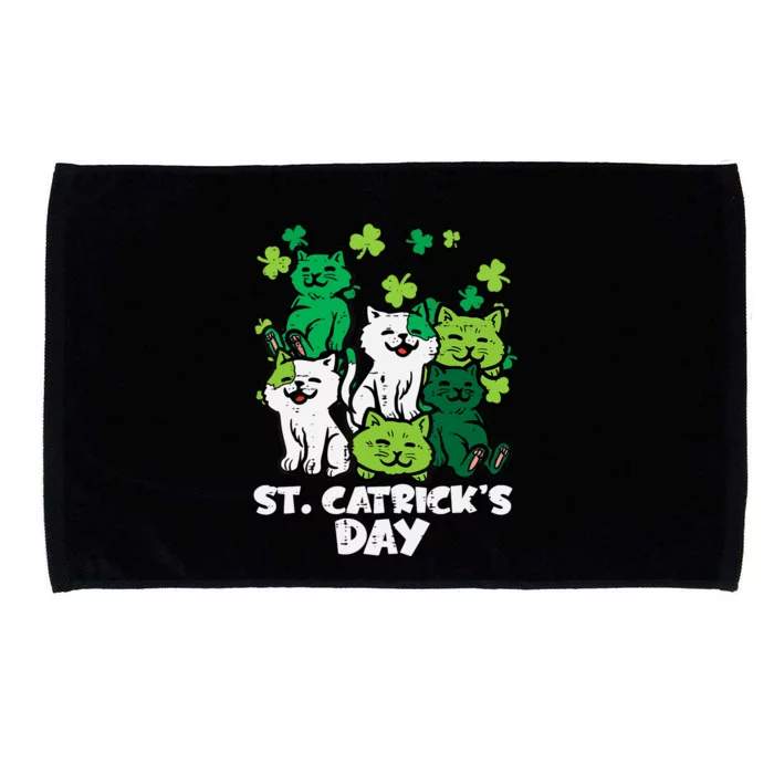 St Patricks Catricks Day Cats Saint Pattys Wo Girl Microfiber Hand Towel