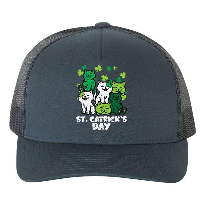 St Patricks Catricks Day Cats Saint Pattys Wo Girl Yupoong Adult 5-Panel Trucker Hat