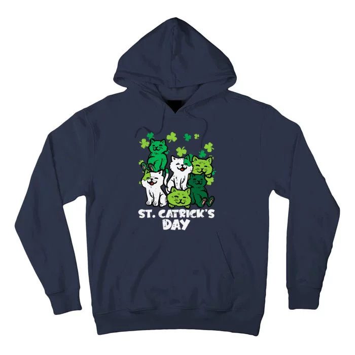 St Patricks Catricks Day Cats Saint Pattys Wo Girl Tall Hoodie