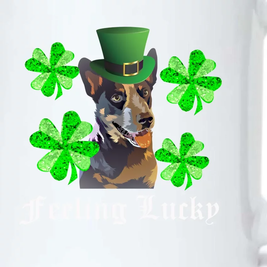 St Patrick's Day Blue Heeler Lucky Feeling Meaningful Gift Black Color Changing Mug