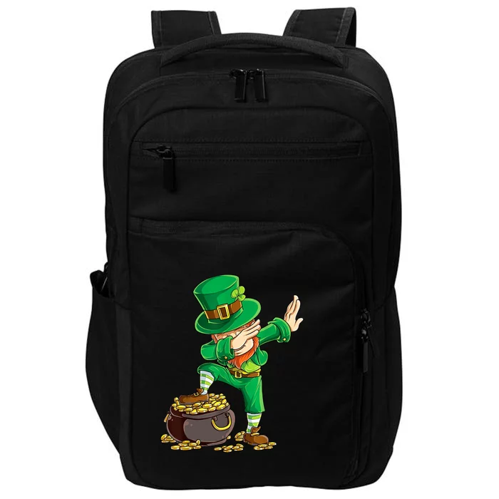 St Patricks Day Dabbing Leprechaun Dab Impact Tech Backpack