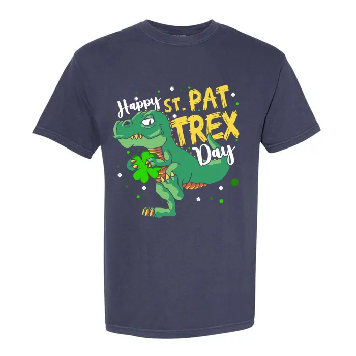 St Patricks Day Clover Dinosaur Happy St Pat Tcute Giftrex Day Great Gift Garment-Dyed Heavyweight T-Shirt