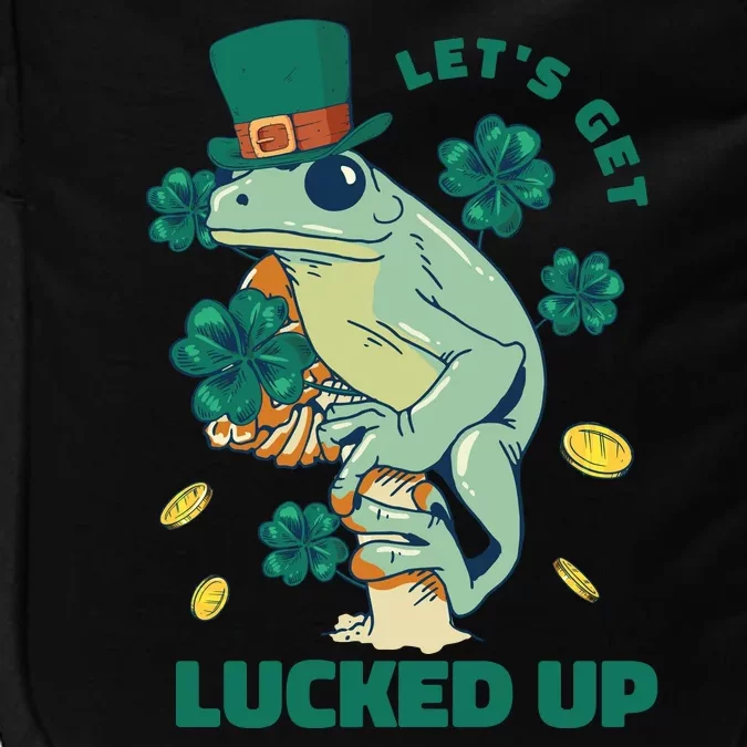 St Patricks Day Let's Get Lucked Up Frog Impact Tech Backpack