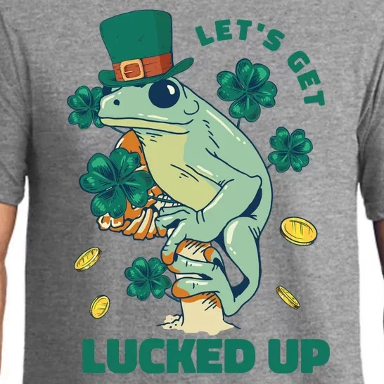 St Patricks Day Let's Get Lucked Up Frog Pajama Set