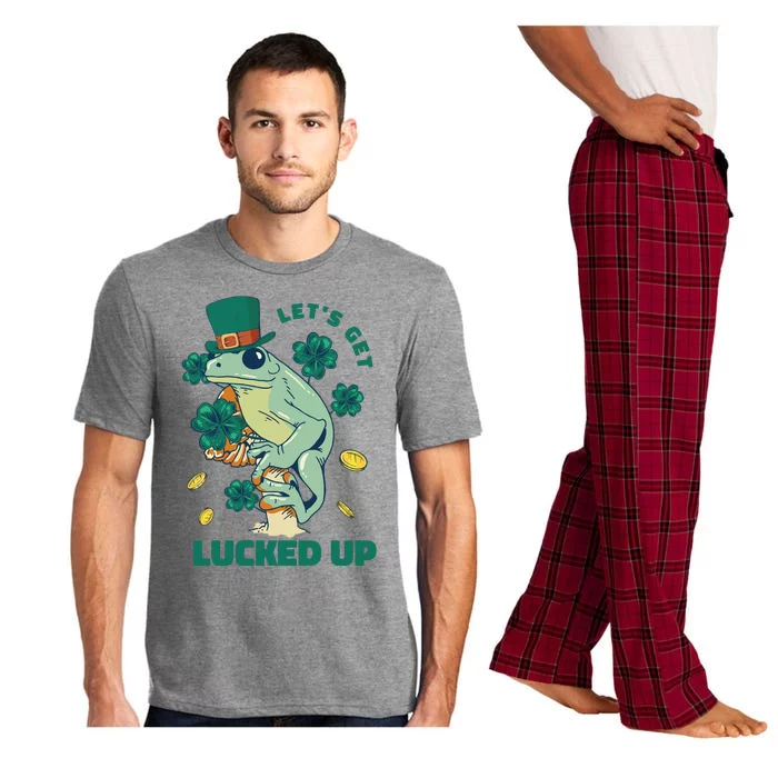 St Patricks Day Let's Get Lucked Up Frog Pajama Set