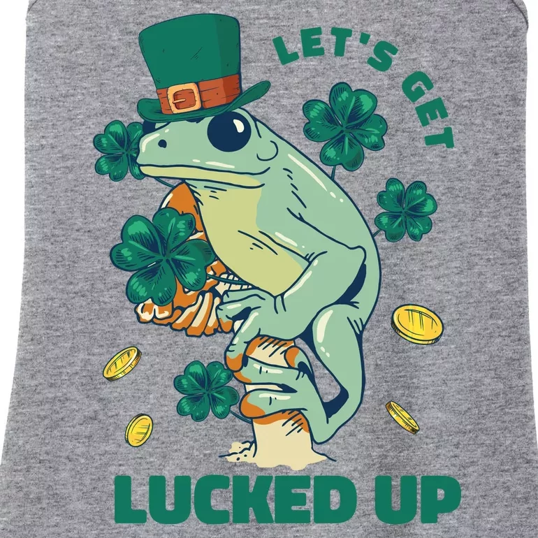 St Patricks Day Let's Get Lucked Up Frog Ladies Essential Tank