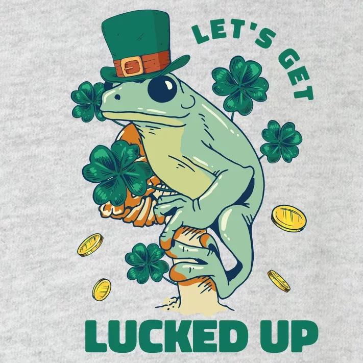 St Patricks Day Let's Get Lucked Up Frog Toddler Long Sleeve Shirt