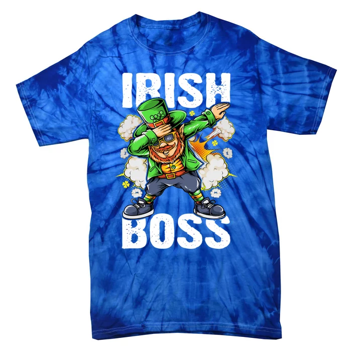 St Patricks Day Outfit Dabbing Leprechaun Gift Tie-Dye T-Shirt