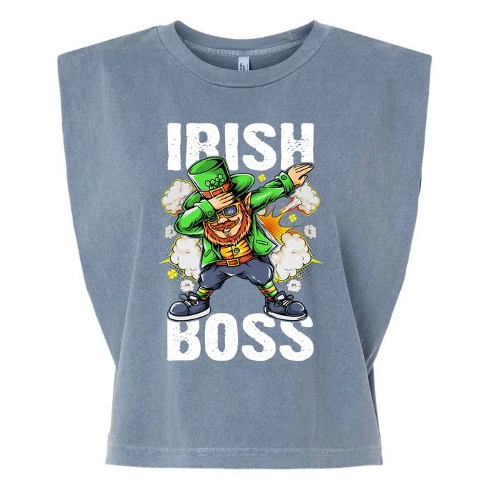 St Patricks Day Outfit Dabbing Leprechaun Gift Garment-Dyed Women's Muscle Tee