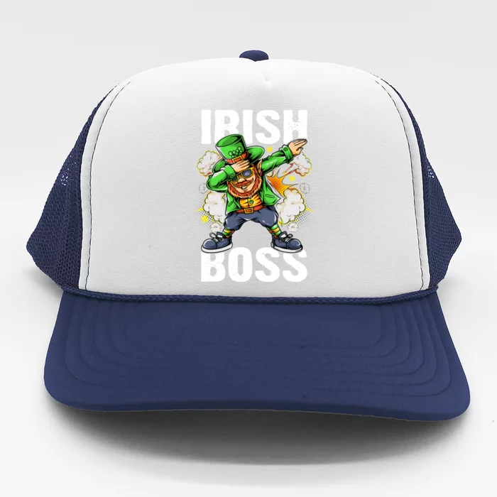 St Patricks Day Outfit Dabbing Leprechaun Gift Trucker Hat