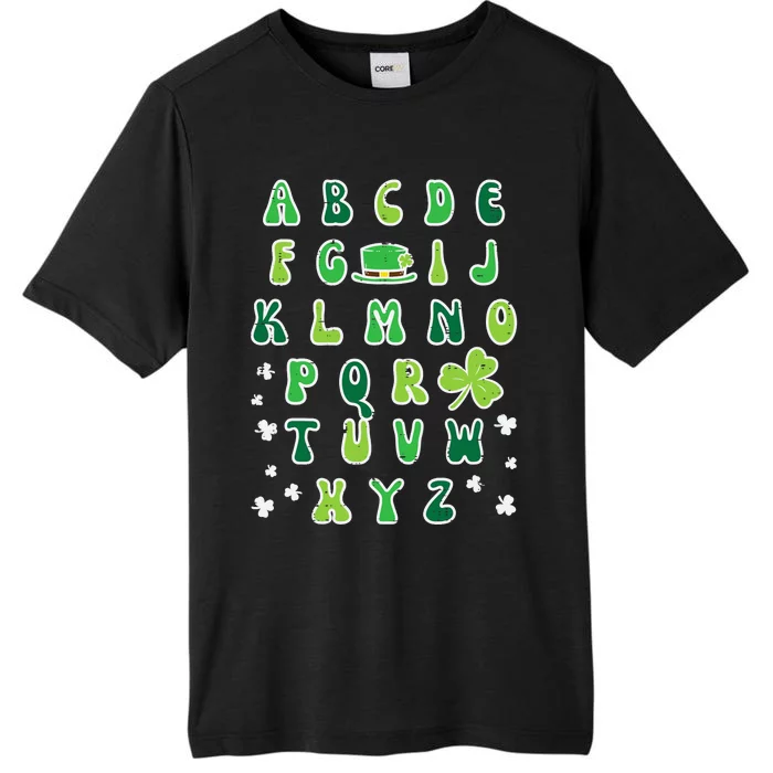 St Patricks Day ABC Alphabet Saint Pattys Paddys Teacher ChromaSoft Performance T-Shirt