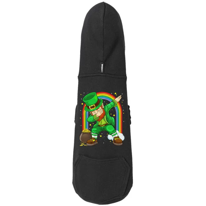 St Patricks Day Dabbing Leprechaun Irish Dab Shamrock Doggie 3-End Fleece Hoodie