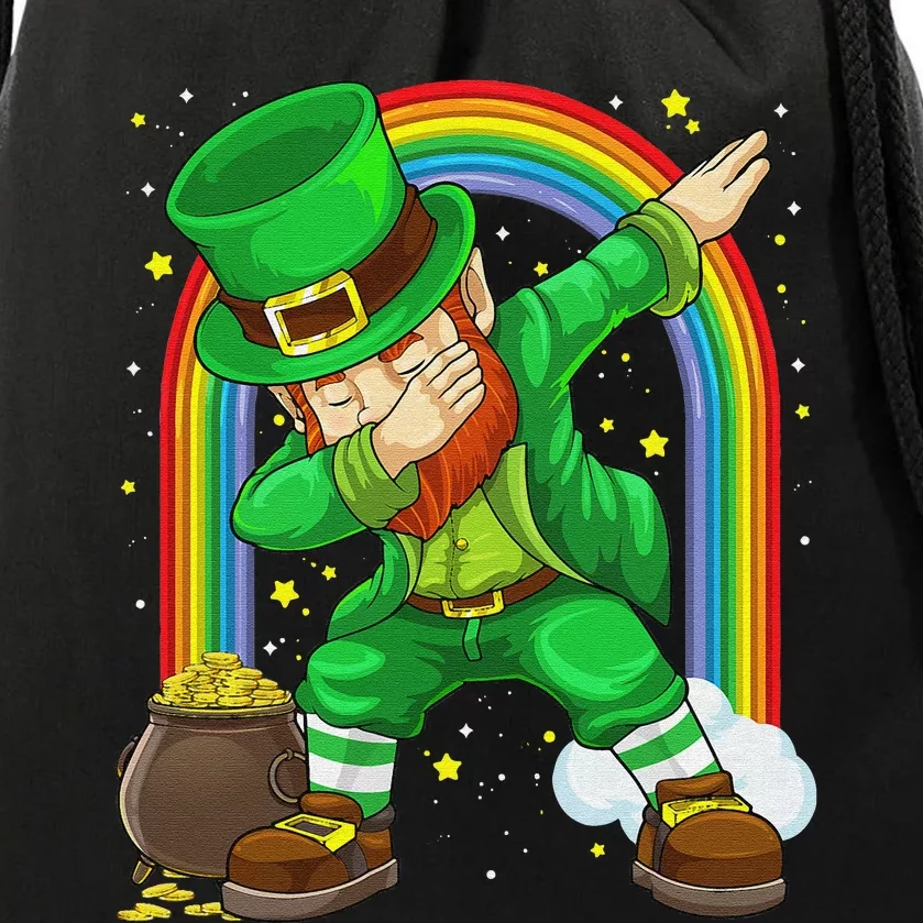 St Patricks Day Dabbing Leprechaun Irish Dab Shamrock Drawstring Bag