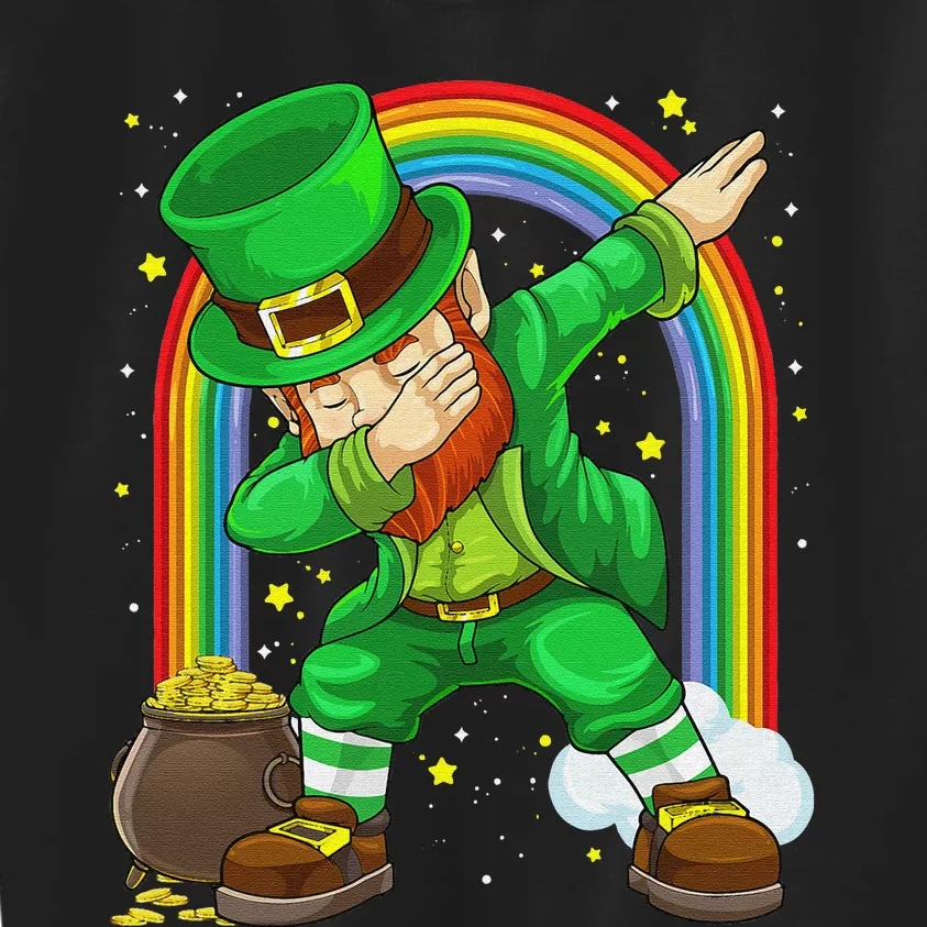 St Patricks Day Dabbing Leprechaun Irish Dab Shamrock Kids Sweatshirt