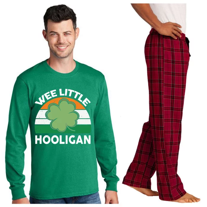 St Patricks Day Shirts Wee Little Hooligan Funny Long Sleeve Pajama Set