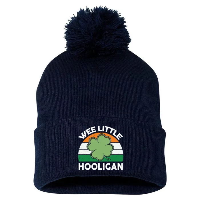 St Patricks Day Shirts Wee Little Hooligan Funny Pom Pom 12in Knit Beanie