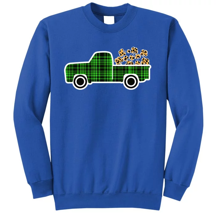 St Patricks Day Truck Lover Driver Irish Green Graphic Meaningful Gift Tall Sweatshirt