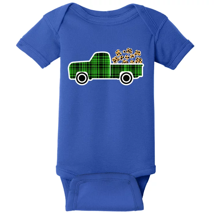 St Patricks Day Truck Lover Driver Irish Green Graphic Meaningful Gift Baby Bodysuit