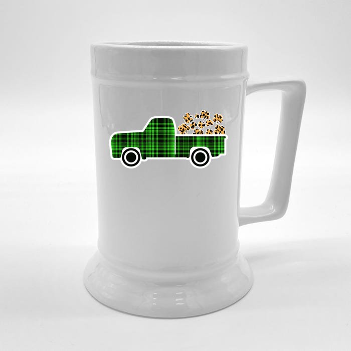 St Patricks Day Truck Lover Driver Irish Green Graphic Meaningful Gift Front & Back Beer Stein