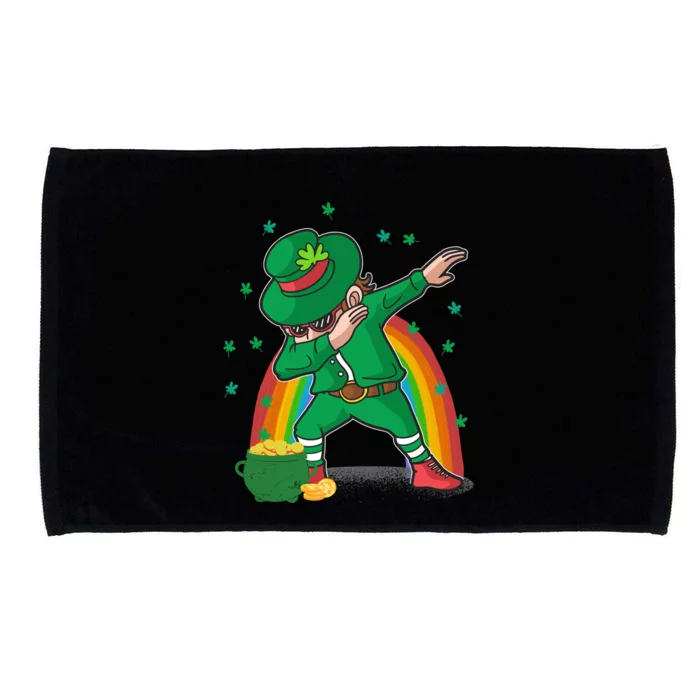 St Patricks Day Dabbing Leprechauns Funny Dab Dance Gift Microfiber Hand Towel