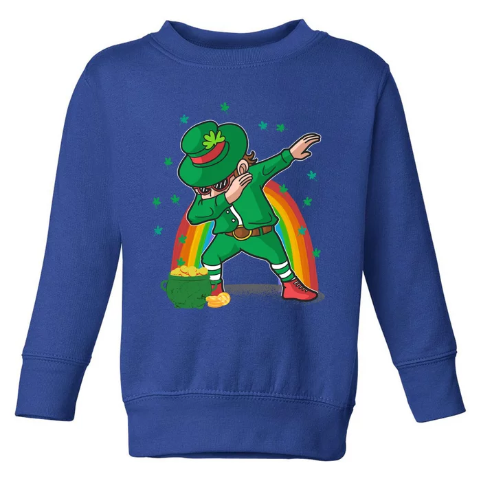 St Patricks Day Dabbing Leprechauns Funny Dab Dance Gift Toddler Sweatshirt