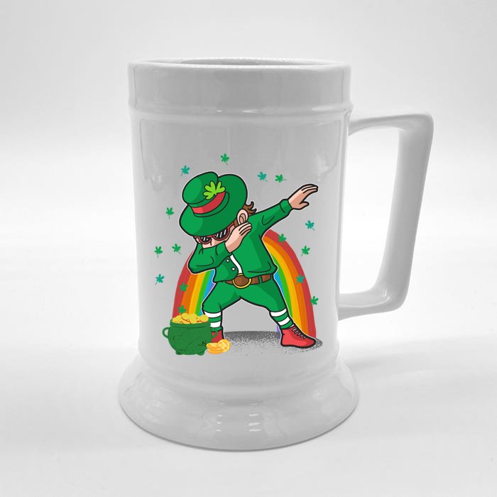 St Patricks Day Dabbing Leprechauns Funny Dab Dance Gift Front & Back Beer Stein