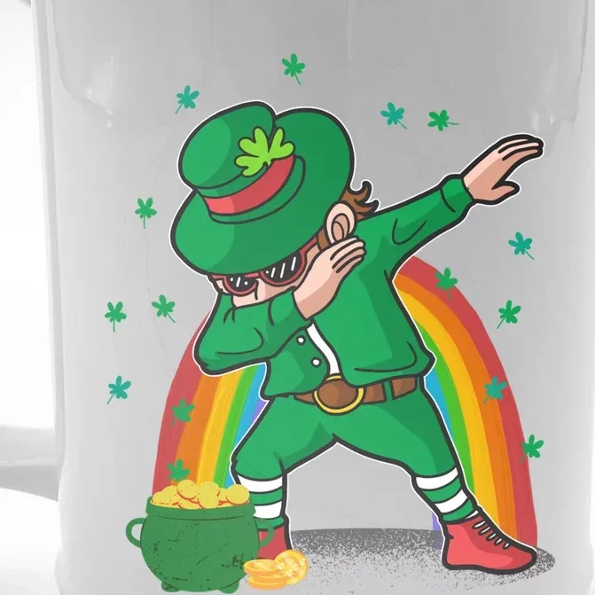 St Patricks Day Dabbing Leprechauns Funny Dab Dance Gift Front & Back Beer Stein