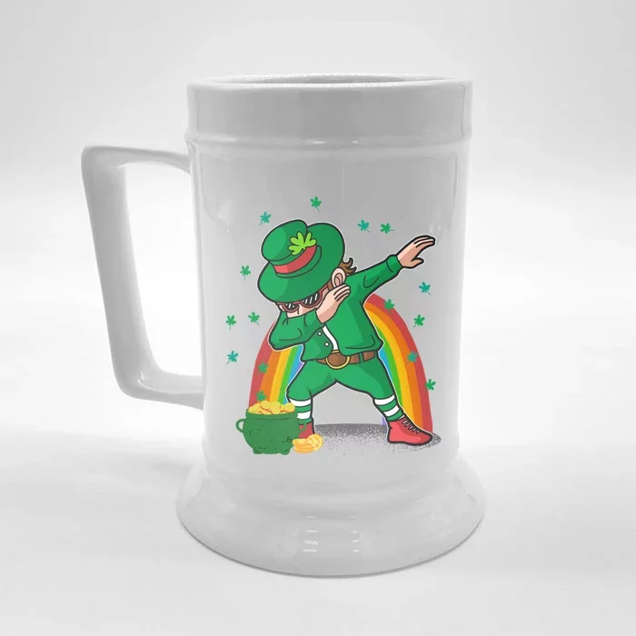 St Patricks Day Dabbing Leprechauns Funny Dab Dance Gift Front & Back Beer Stein