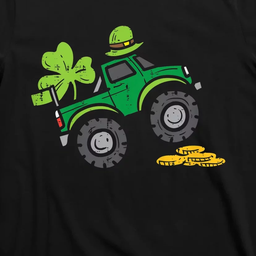 St Patricks Day Shirts Leprechaun Monster Truck Shamrock Gift T-Shirt