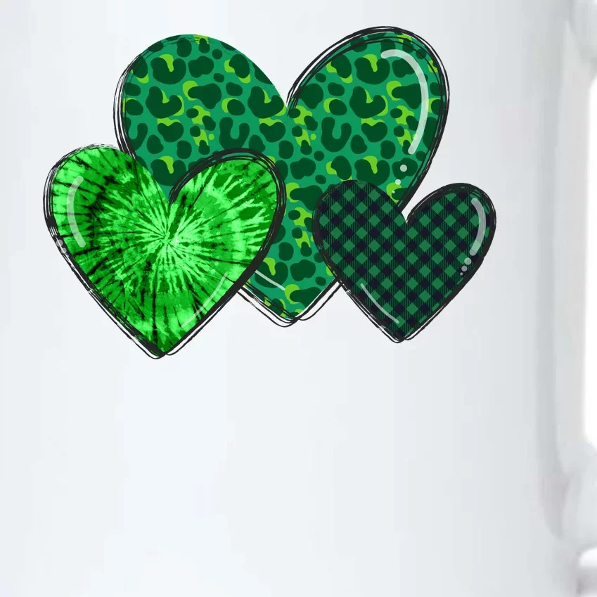 St Patricks Day Festive Heart Black Color Changing Mug