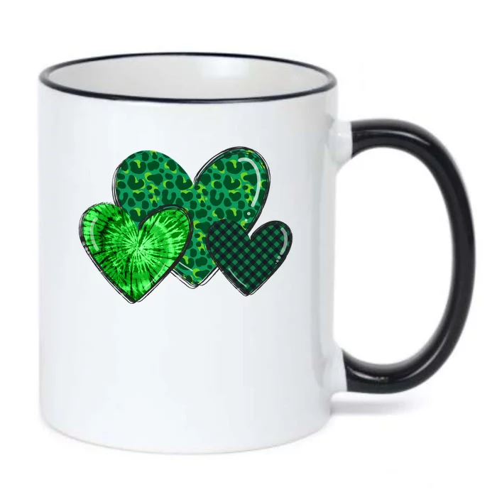 St Patricks Day Festive Heart Black Color Changing Mug