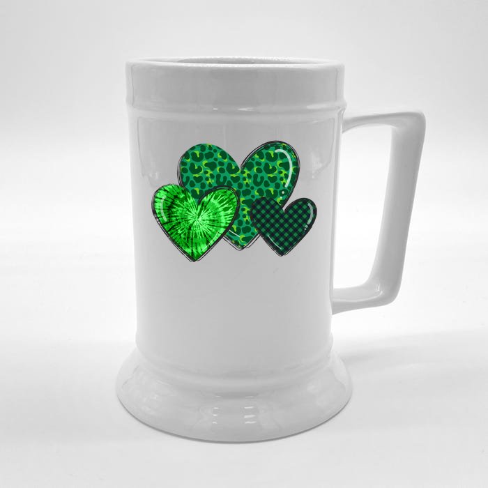 St Patricks Day Festive Heart Front & Back Beer Stein