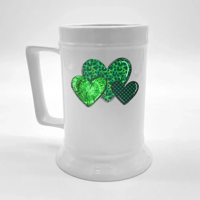 St Patricks Day Festive Heart Front & Back Beer Stein